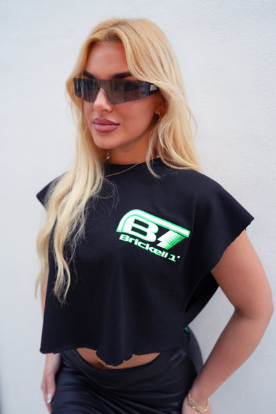 WOMAN'S CROP B1 BRICKELL RACING TEE