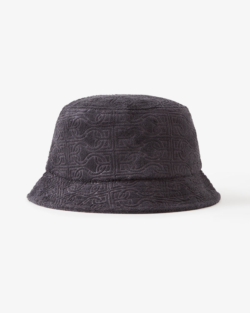 TERRY CLOTH MONOGRAM BUCKET HAT