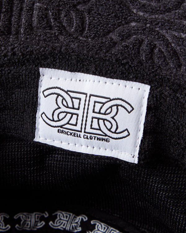 TERRY CLOTH MONOGRAM BUCKET HAT