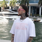 BCBC HEAVY TEE WHITE/PINK W/ PINK RUBBER PATCH