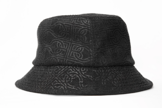 BLACK TERRY BCBC MONOGRAM BUCKET HAT